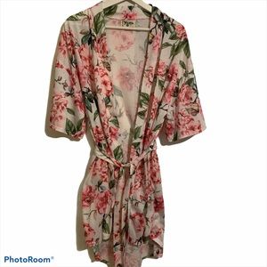 Show me your Mumu O/S kimono wrap belt lounge rose